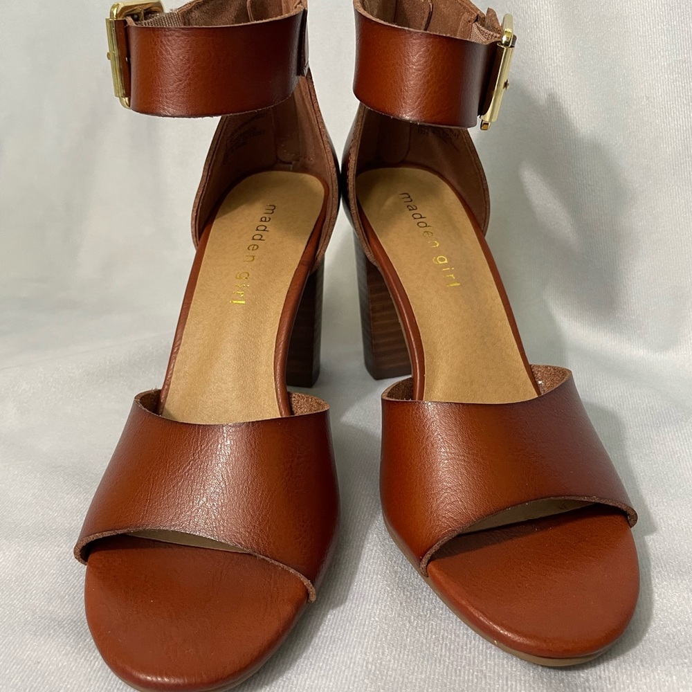 Madden Girl Tan Heeled Sandals